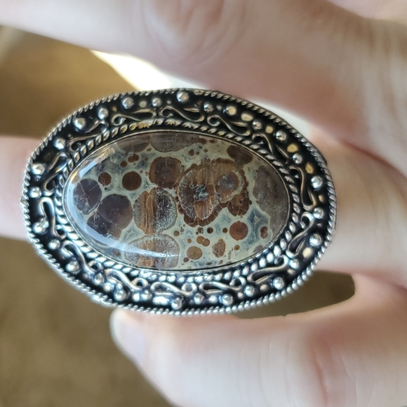New Asteroid Jasper Silver Ring. - Picture 5 of 11